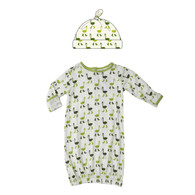 Kickee Pants Natural Pineapple Layette and Gown Take Me Home Set