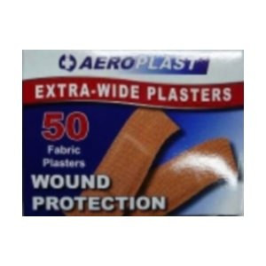 Aeroplast Extra Wide Fabric Plasters - 50 packet