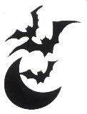 Bats and Moon Stencil