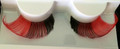 Long, curling Red and Black False Eyelashes