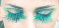 Long Blue Feather Eyelashes