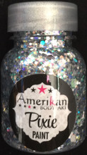 Xanadu Pixie Paint 1 oz is a holographic silver blend. It's like a disco ball in a bottle. Just gorgeous