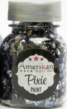 Rock Star Pixie Glitter goes with everything, whether you're wearing black tee or black tie. It's a mixture of gunmetal and jet black with a pinch of silver stars and holographic blend.