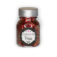 "Drop Dead Red" is a truly RED Pixie Paint color.  It contains all chunky glitters, with just a hint of coppery sparkle to add depth