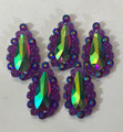 Purple/Green Faceted Flower  Centre piece Beads  2.7mm x 5 pack
Daylight Image
