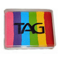 TAG Regular Rainbow Split Cake- applies easily with a Wicked Sponge- dab, don't drag and the paint will blend as you apply it.