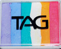 TAG Fairy Floss Rainbow Split Cake- Very pretty!
Lilac, Powder Blue, Teal, White, Golden Orange & Pink