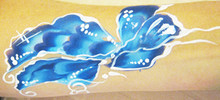 Butterfly painted with Dolphin by Lisa Marie