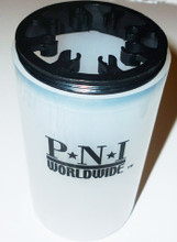 Brush Holder in a cup- great for suspending your brushes in fluids such as brush cleaner or alcohol on the job!