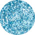 Crystal Blue Glitter- semi-tansparent so it allows the paint colour to shine through the sparkles!