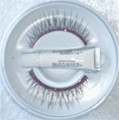 Magenta Glitter Eyelashes with adhesive