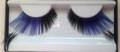 Blue with extended black feather eyelashes