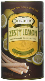 Dolcetto Classic Zesty Lemon Cream Filled Rolled Wafers