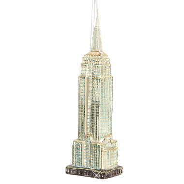 glass empire state building ornament silver glass empire state building ornament silver
