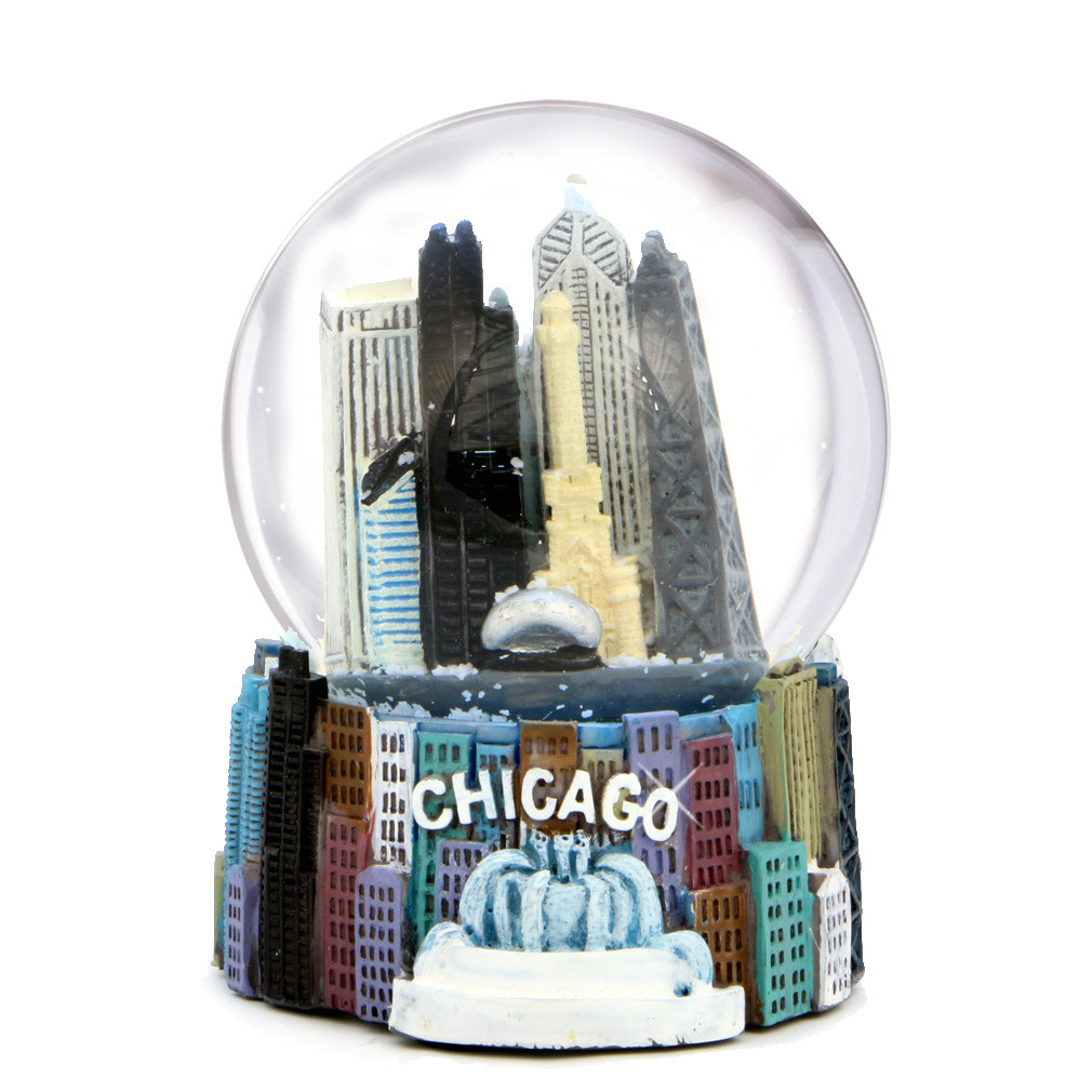 chicago snow globe with chicago landmarks 3 5 inches chicago skyline christmas ornaments