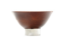 KIRU Mango Wood Bowl with Nickel Stand