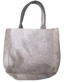 Luxurious Tote Bag DELIA in Elegant Grey Cowhide