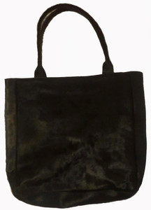 Luxurious Tote Bag GRACE in Black Cowhide