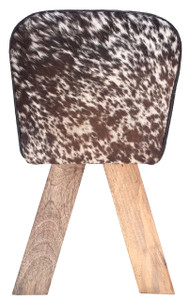 Cow Hide Stool BRAVO in Brown & White Cow Hide