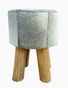 JONI grey cowhide stool