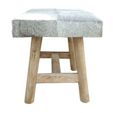 THOR grey cowhide bench