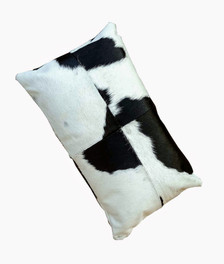 FERN black and white double-sided cowhide lumbar pillow