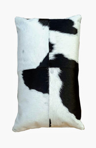 FERN black and white double-sided cowhide lumbar pillow