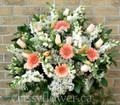 Medium size tribute flower basket $95
