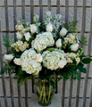 Vase Arrangement With White Flowers