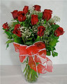 Two Dozens Long Stem Red Roses in a Vase