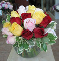 Medium size rose arrangement.