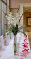 Event Table Centerpiece With Gladioluses