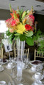 Reception Table Centerpiece With Mixed Flowers