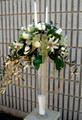 White Glory Table Centerpiece With Candles