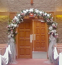 Arch Decorated With Artificial Flowers 