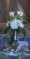 Wedding Table Centerpiece In 24"  Vase  With White Hydrangea, Calla Lilies 
