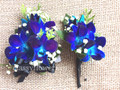 Corsage And Boutonniere Set For Prom With Blue Orchids