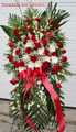 Standing Spray With Red And White Flowers