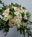 Bridal Bouquet With  Roses, Eucalyptus Garden Style 