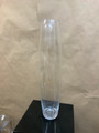Barrel tall clear glass vase