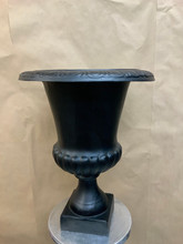 Black fibreglass flower urn