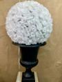 Artificial white roses hanging ball