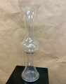 Tall clear glass vase