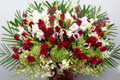 Premium Plus White And Red Flower Arrangement 