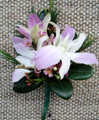 Pink Dendrobium Orchids Pin-on Corsage 