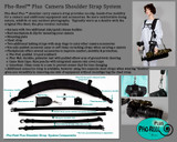 E- Brochure gives overview of Pho-Reel Plus camera shoulder strap system. Please the image shown is two straps that are purchased separately.
