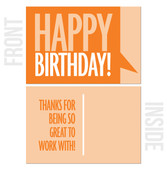 Thanks For Being So Great To Work With - 10-Pack Business Birthday Card