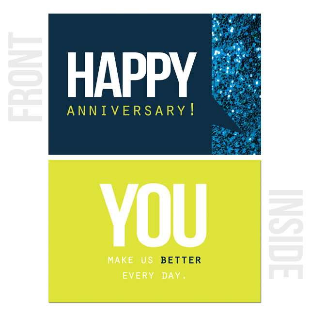 You Make Us Better Every Day - 10-Pack Happy Work Anniversary Cards