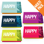 Multi-Pack of 10 - Happy Work Anniversary Cards