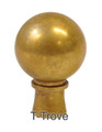 Solid Antique Brass Ball Finial